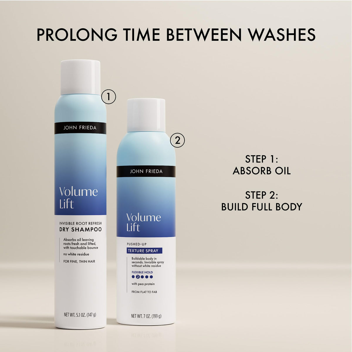 John Frieda Volume Lift vegan silicone-free formula highlights cruelty-free care