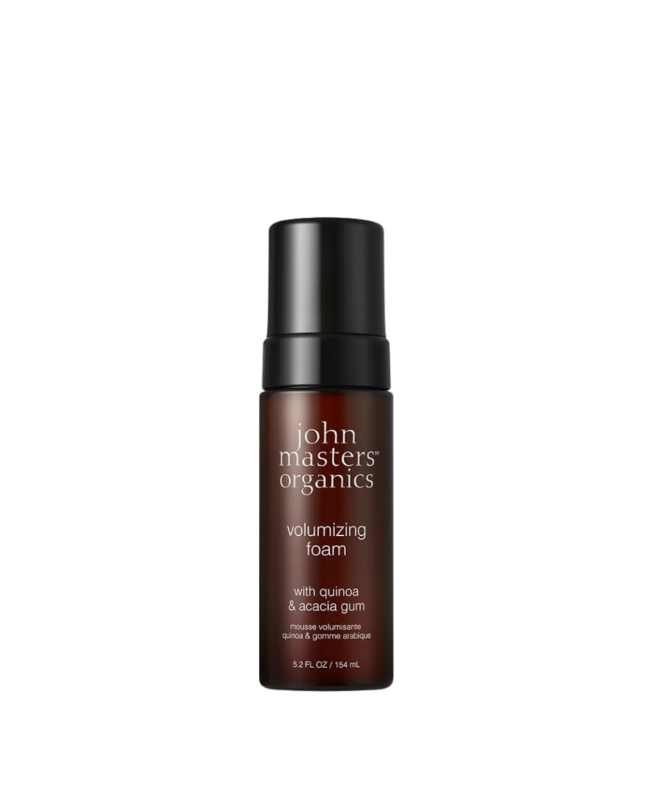 John Masters Organics Volumizing Foam bottle-front for lightweight, voluminous lift