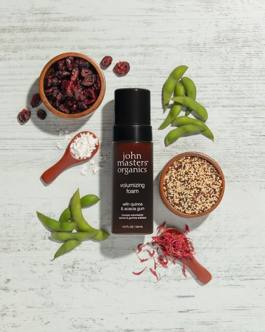 Dispensing action of John Masters Organics foam for easy, mess-free use