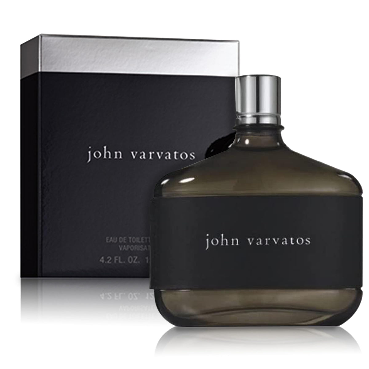 John Varvatos men's cologne bottle front with leather-wrapped premium design