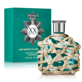 John Varvatos XX Artisan Teal bottle close-up, premium craftsmanship for elevated styling.