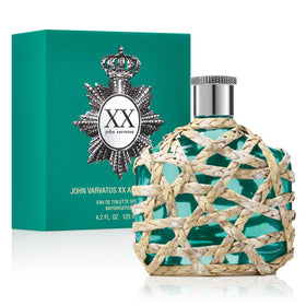 John Varvatos XX Artisan Teal bottle front view emphasizes artisanal craftsmanship and masculine style.