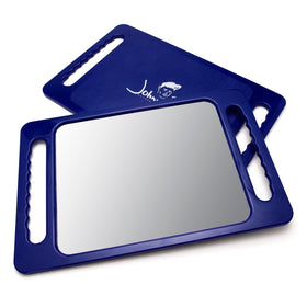 Johnny B large mirror with double handle, front view for quick back-of-head checks