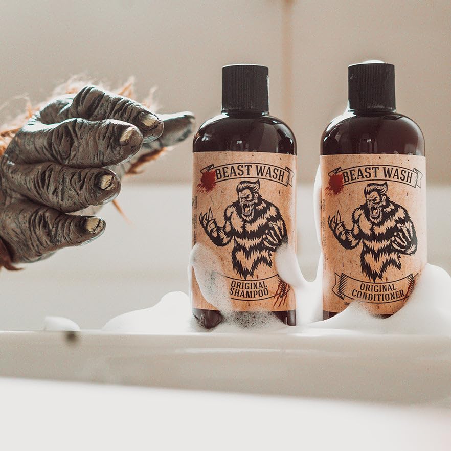 Johnny Slicks conditioner hands application shows massage that softens strands