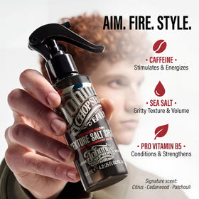 Johnny's Chop Shop Trigger Happy bottle-dispense demonstrates easy spray for even application.
