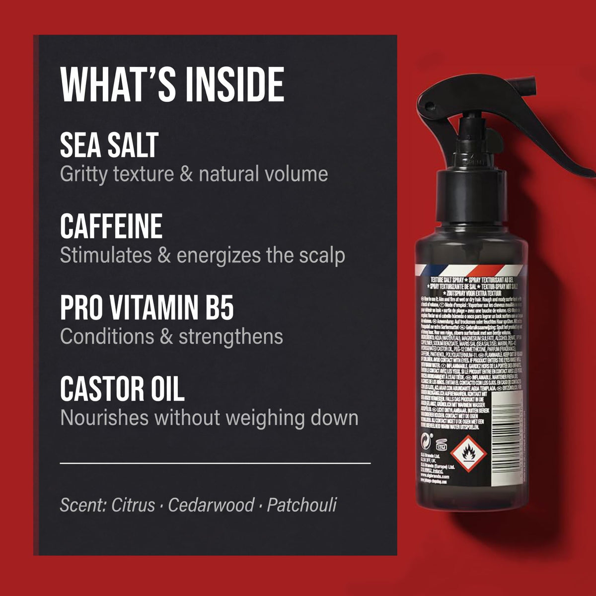 Johnny's Chop Shop Trigger Happy caffeine and panthenol formula for light conditioning.