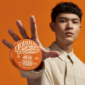 Johnny's Chop Shop Wild Cat Hair Clay apply for a naturally styled, effortless finish