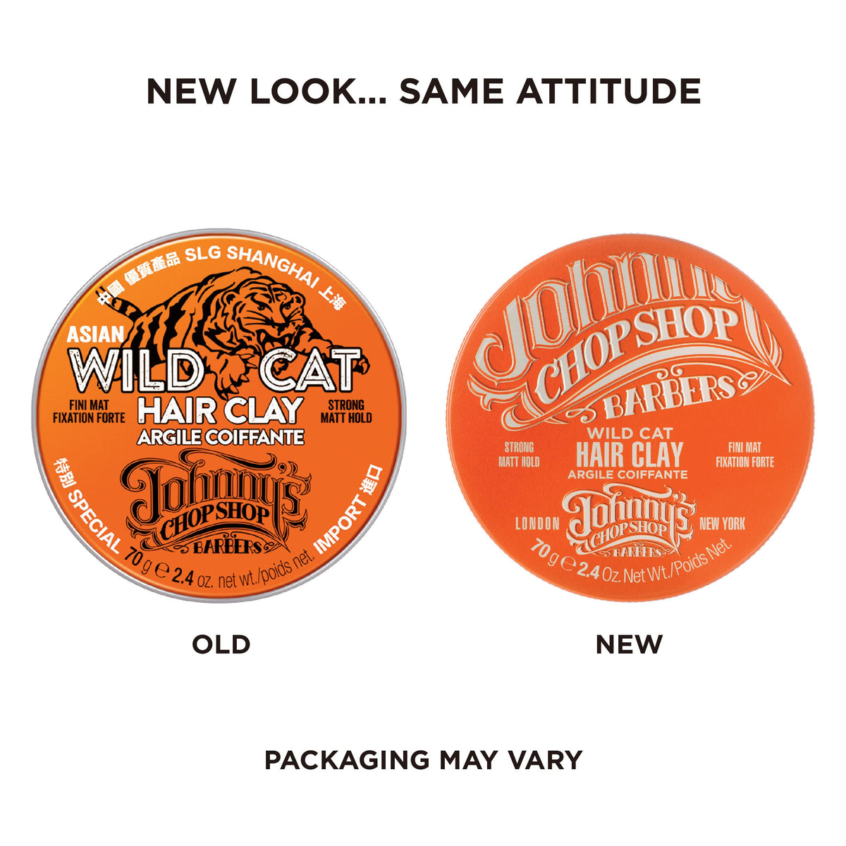 Johnny's Chop Shop Wild Cat Hair Clay texture offers flexible, non-greasy hold