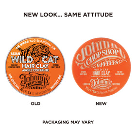Johnny's Chop Shop Wild Cat Hair Clay texture offers flexible, non-greasy hold