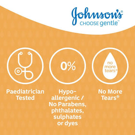 Johnson's Baby Shampoo free from dyes and parabens for delicate scalps