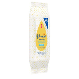 Re-sealable Johnson and Johnson cleansing cloths pack keeps moisture fresh