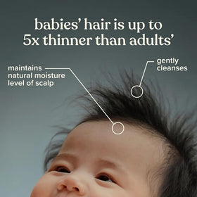 Johnson's Baby Shampoo easy rinse shown during bath time