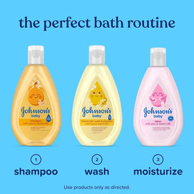 Johnson's Baby Shampoo travel-size bottle ready for diaper bag