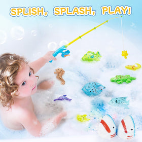 JOI MEW 8-bomb set with 9 fishing toys fuels imaginative water play.