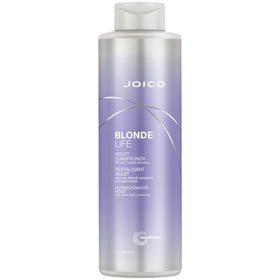 Joico Blonde Life Violet Conditioner bottle neutralizes brass on cool blonde hair
