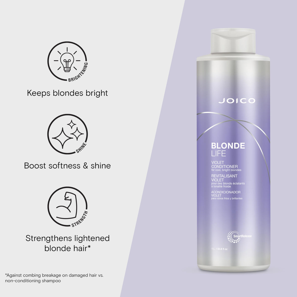 Pump-dispense action of Joico conditioner for easy, even coverage