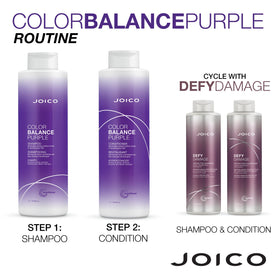 Joico Color Balance Purple Conditioner rinse promotes smoothness and color care