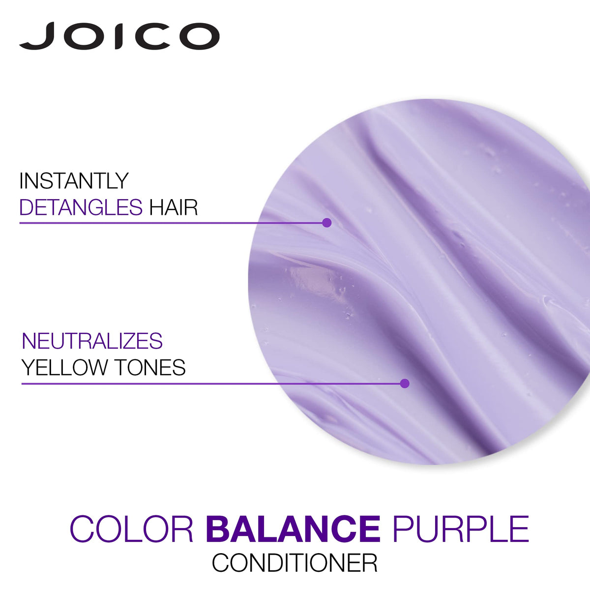 Joico Color Balance Purple Shampoo pour action for even application