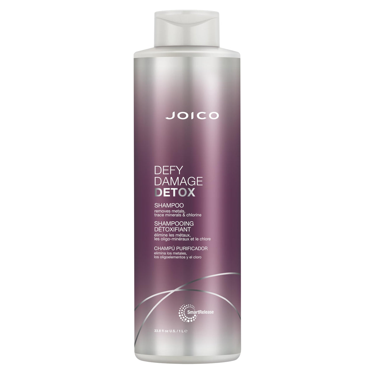 Joico Defy Damage Detox Shampoo with activated charcoal for detox and clean scalp.