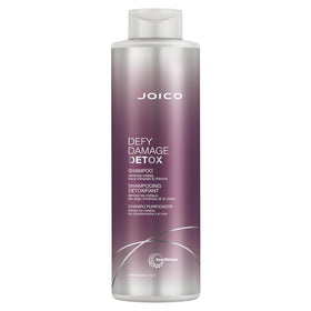 Joico Defy Damage Detox Shampoo with activated charcoal for detox and clean scalp.
