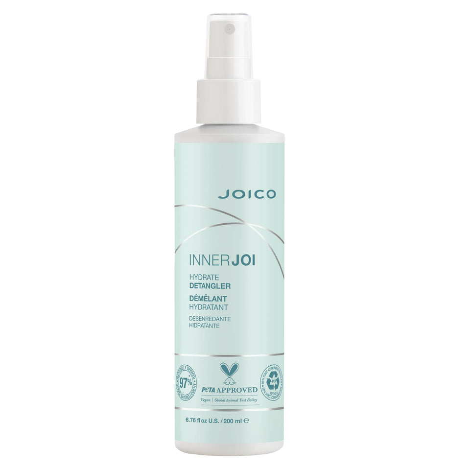 Joico InnerJoi Hydrate Detangler bottle for easy detangling and hydrated hair.