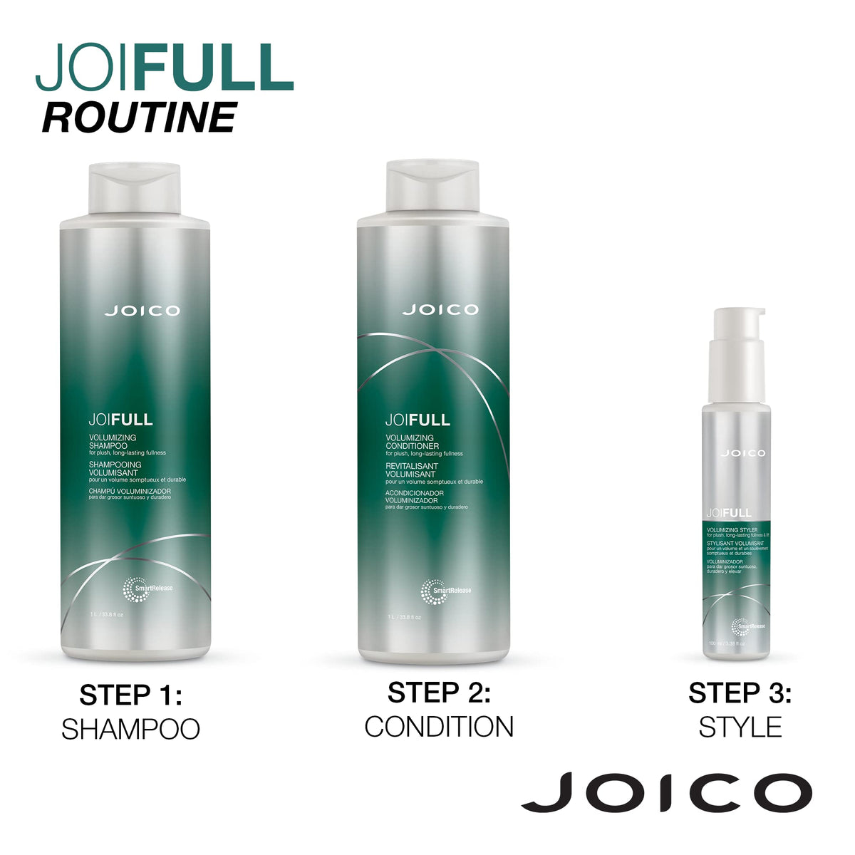 Joico JoiFULL health-looking hair close-up with natural fullness.