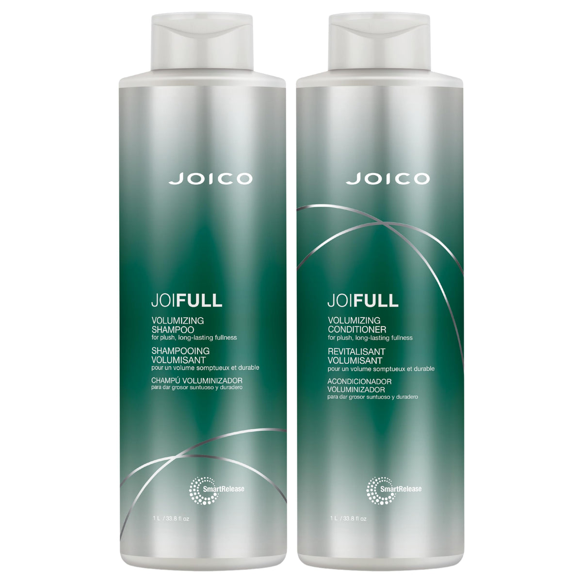 Joico JoiFULL shampoo bottle for a clean base and lift-ready hair.