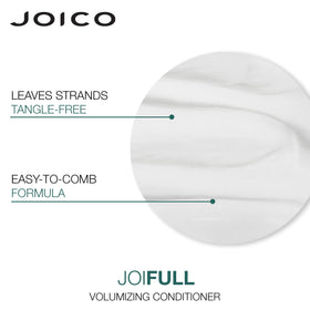 Joico JoiFULL soft shine highlighting healthier-looking strands.