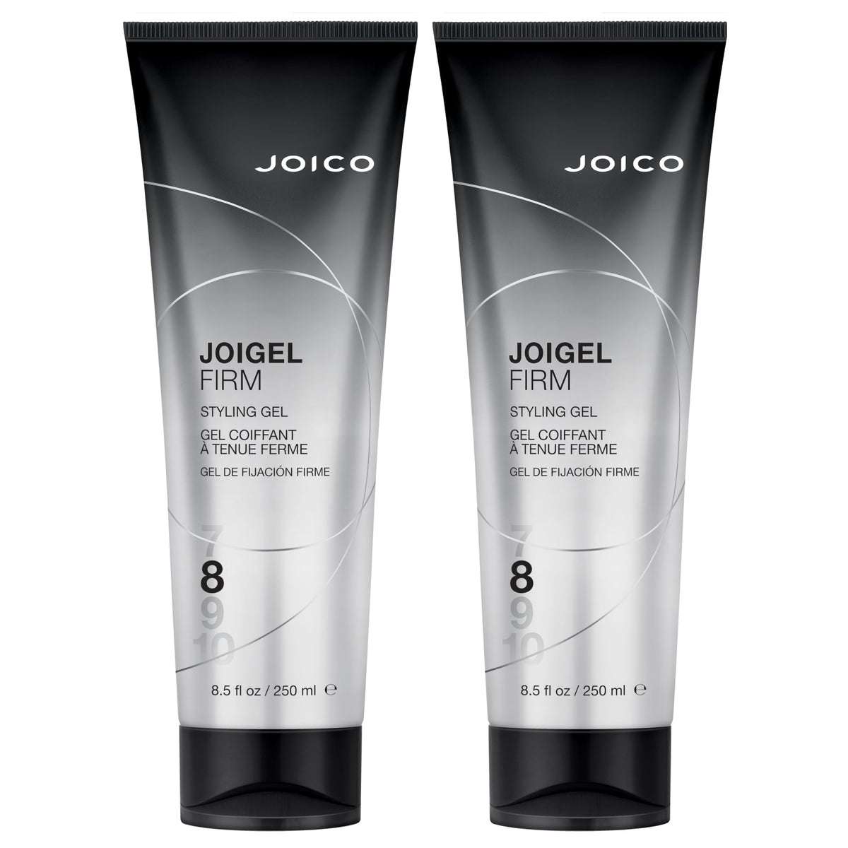 Joico JoiGel Firm pack of two bottles offering strong hold and radiant shine.