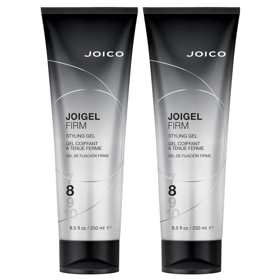 Joico JoiGel Firm pack of two bottles offering strong hold and radiant shine.