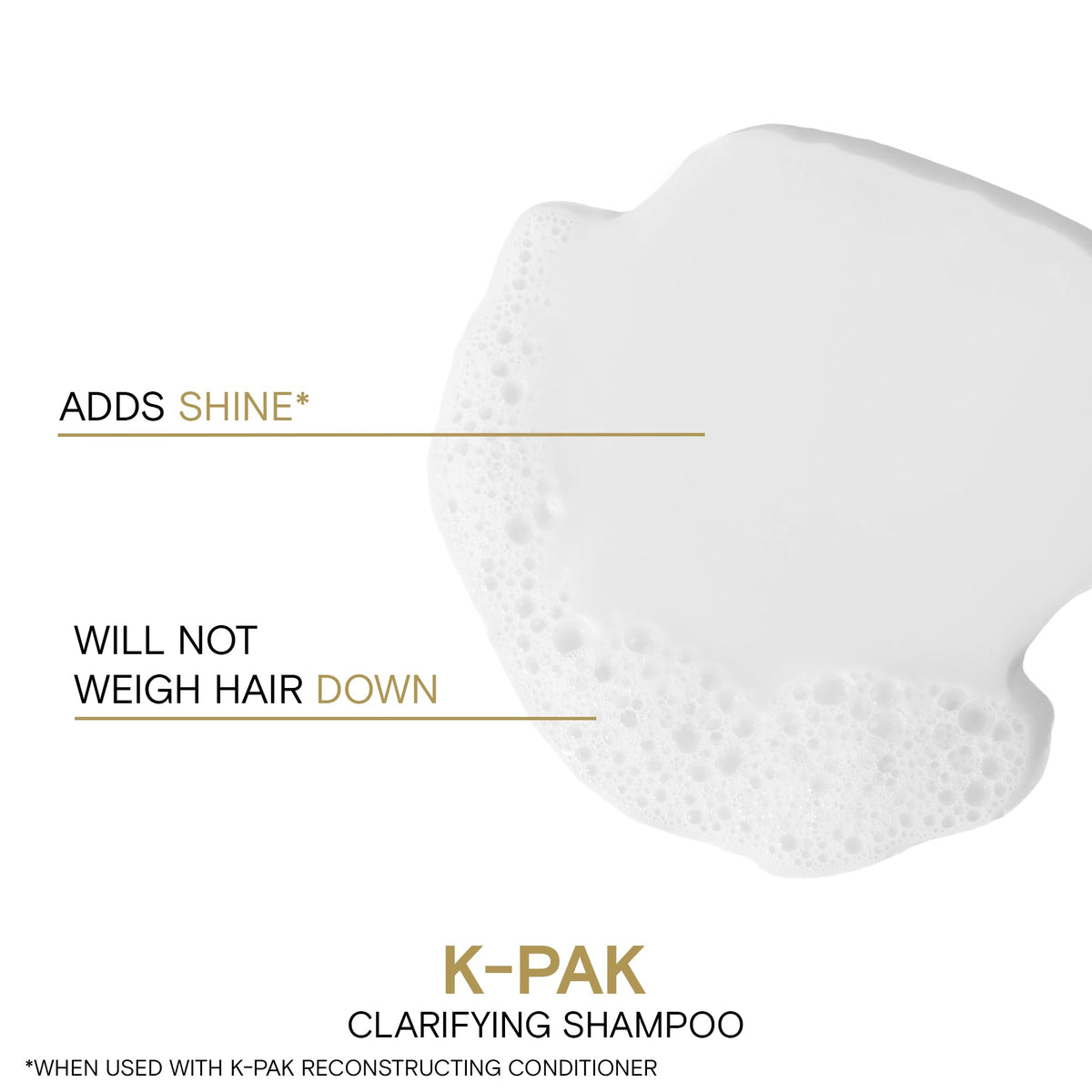 Joico K-PAK keratin ingredient, supports protection and strengthening of hair.