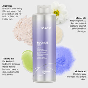 Joico Monoi Tamanu oil infusion highlights nourishing care for hair health.