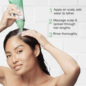 Joico Scalp Vitality exfoliating scrub closeup shows foaming texture