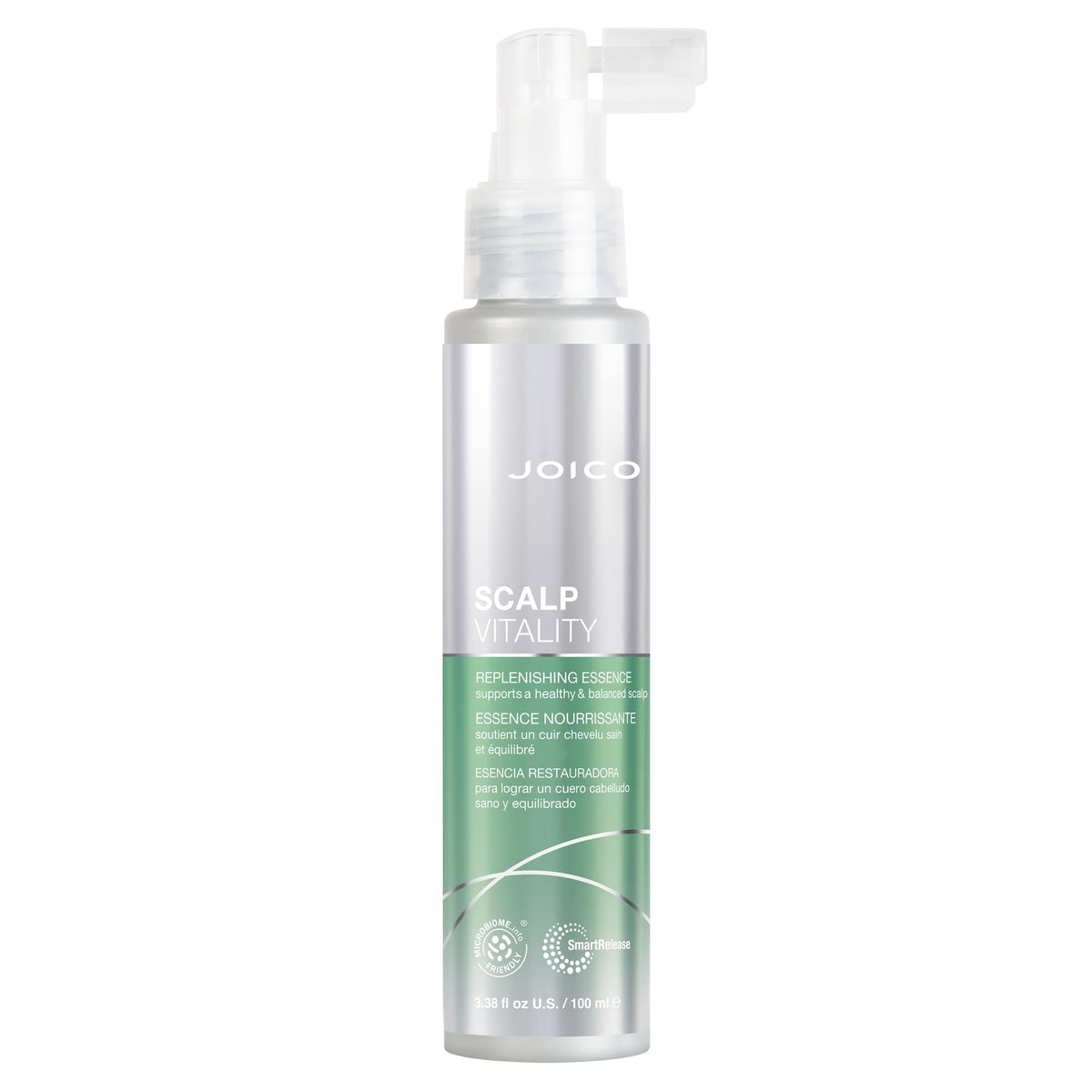 Joico Scalp Vitality Replenishing Essence bottle promotes scalp hydration.
