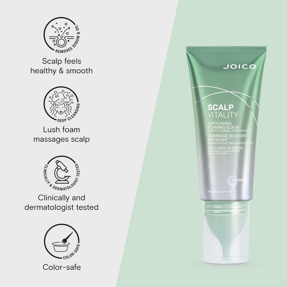 Joico Scalp Vitality stinging nettle leaf highlights scalp vitamins and balance
