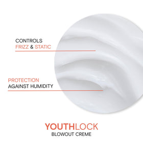 Joico YouthLock Blowout Crème on shiny, healthy-looking hair.