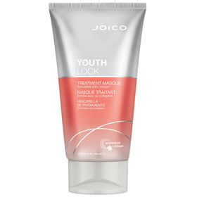 Joico YouthLock Masque collagen jar close-up for nourishing, frizz-taming care.