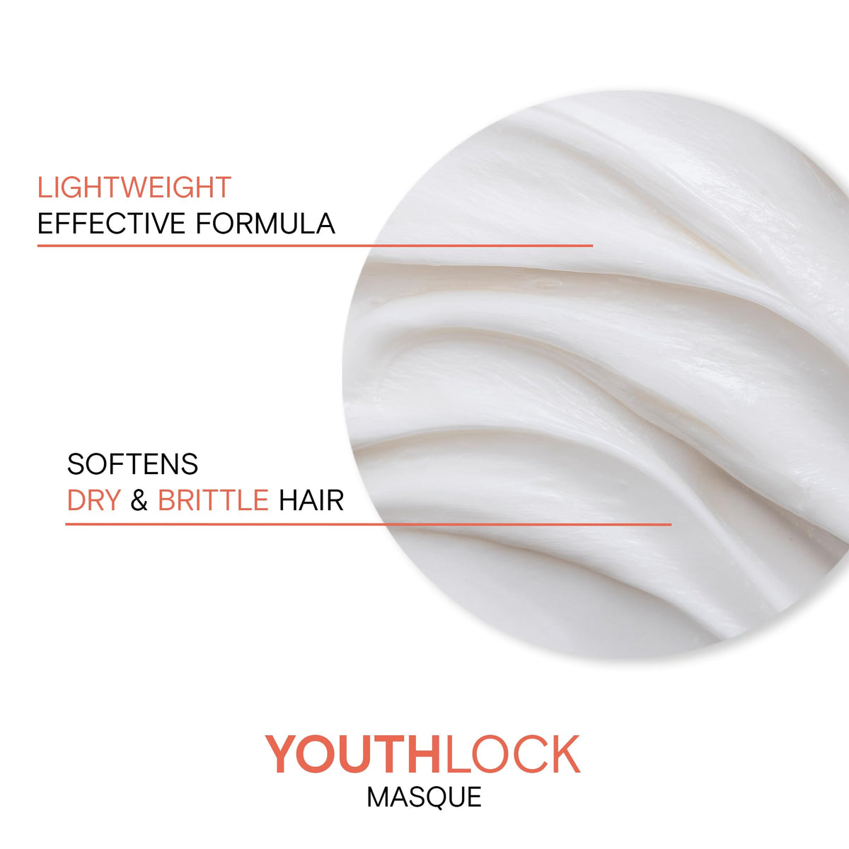 Joico YouthLock Masque on wet hair reveals added shine.