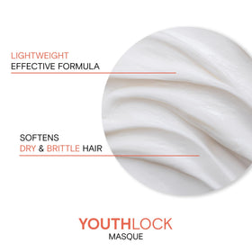 Joico YouthLock Masque on wet hair reveals added shine.