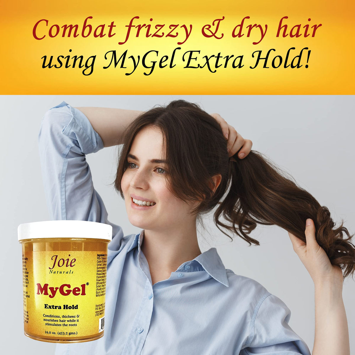 Joie Naturals MyGel Extra Hold packaging and tube for convenient daily use