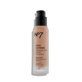 Close-up swatch of JoJo Siwa No7 Warm Beige for natural coverage
