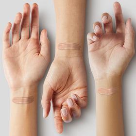 Creamy, lightweight texture of JoJo Siwa No7 serum foundation shown