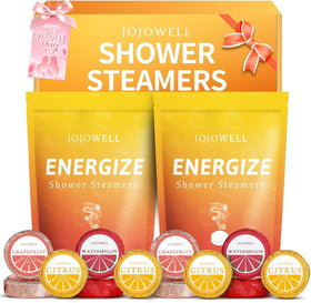 JoJowell Watermelon Shower Steamer pack promotes relaxation with fruity aromatherapy.