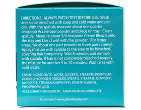 Jolen Creme Bleach Regular on arms to reduce visible hair contrast