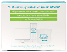 Jolen Creme Bleach Regular used on brows to soften dark hairs