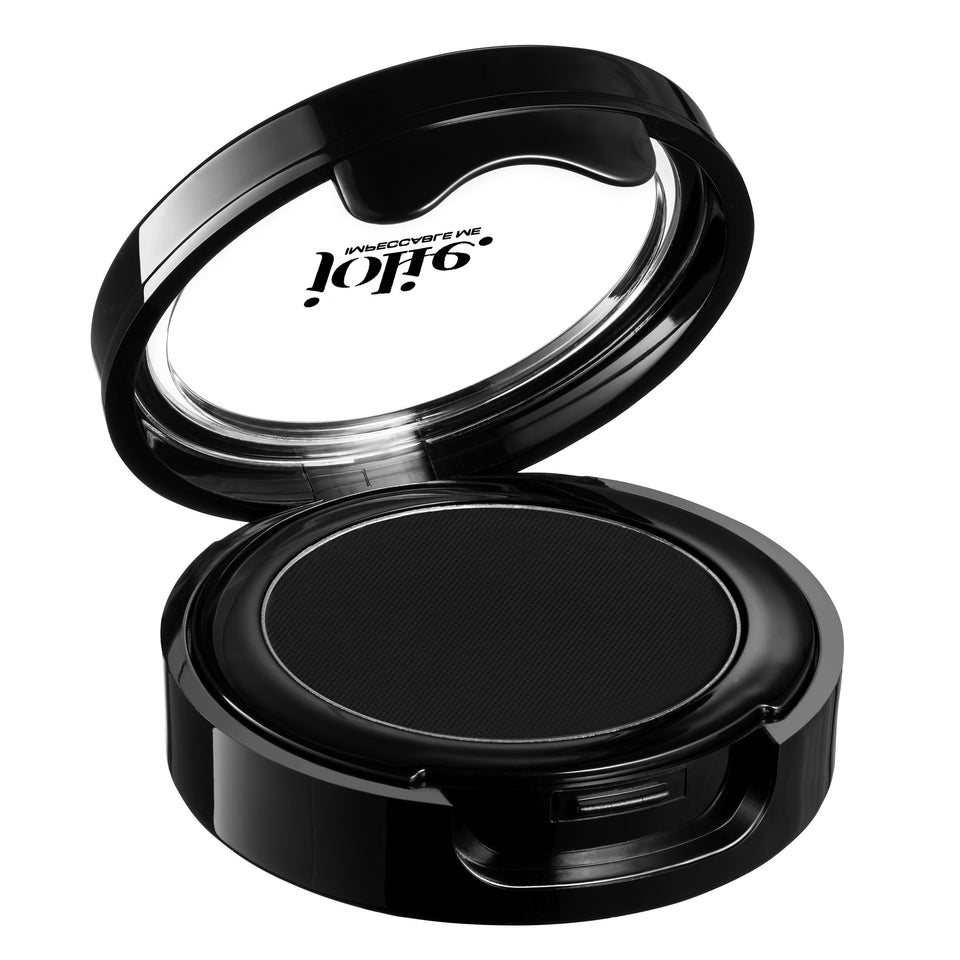 Jolie Extra Long-Wear Cake Eyeliner in black packaging, smudge-resistant and easy to apply.