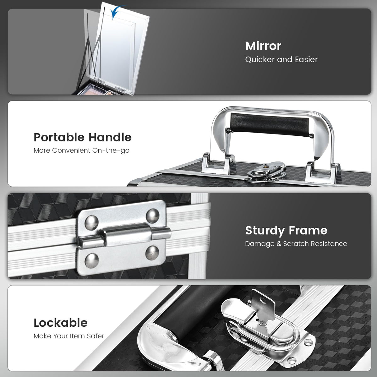 Joligrace durable ABS-aluminum construction ensures longevity