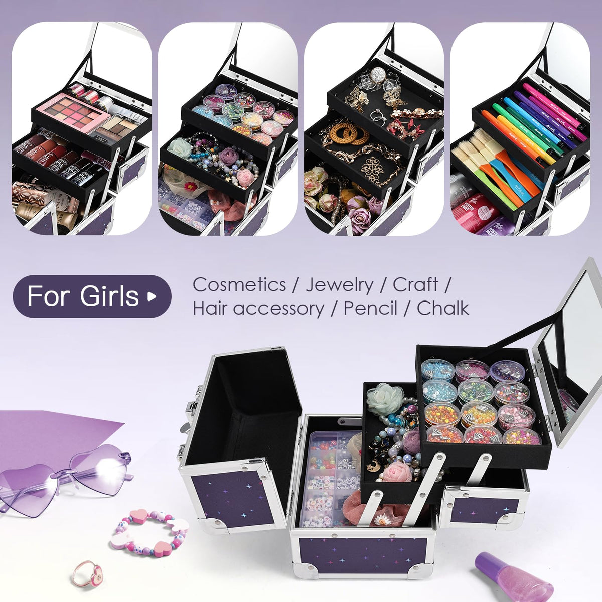 Joligrace aluminum structure offers durable protection as a growing kids' treasure box.