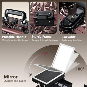 Joligrace secure lockable case provides privacy and protection for beauty items