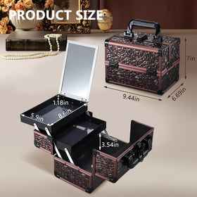 Joligrace portable makeup organizer with non-slip handle for secure carrying